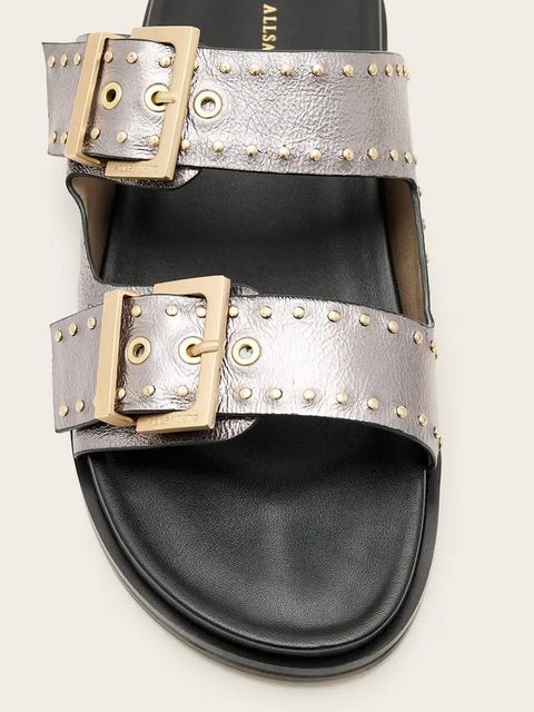 AllSaints klapki skórzane Magda Stud Sandal