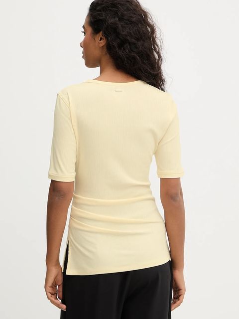 Calvin Klein t-shirt damski kolor żółty LV044E267G