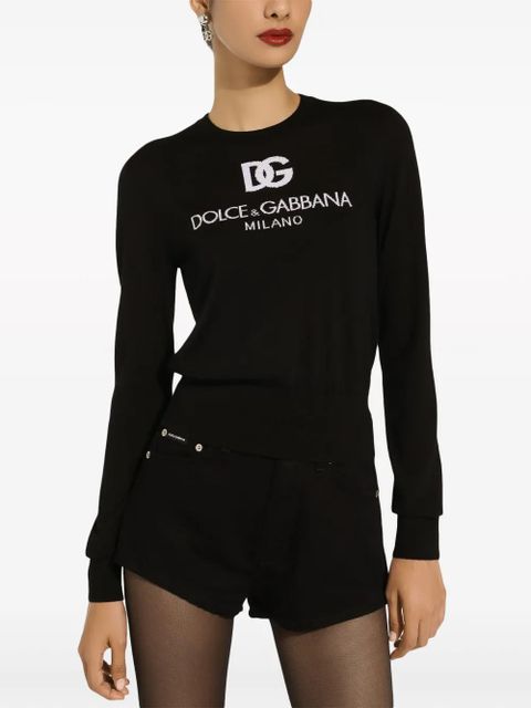 Dolce & Gabbana DG Milano long-sleeve top - Black