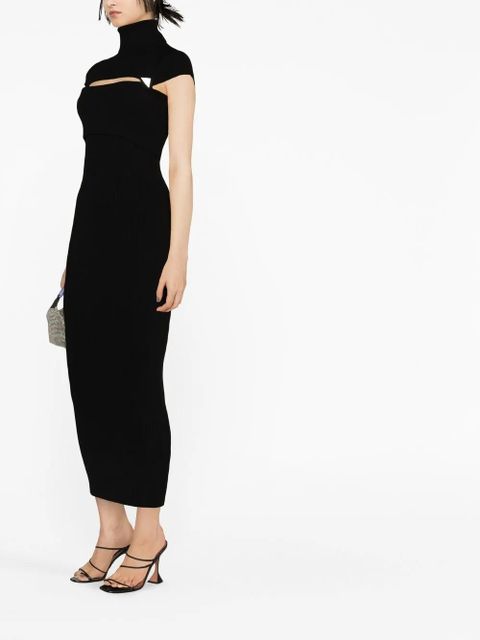 The Attico cut-out maxi dress - Black