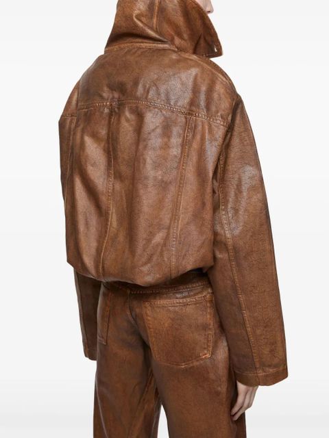 Acne Studios garment-dyed denim jacket - Brown