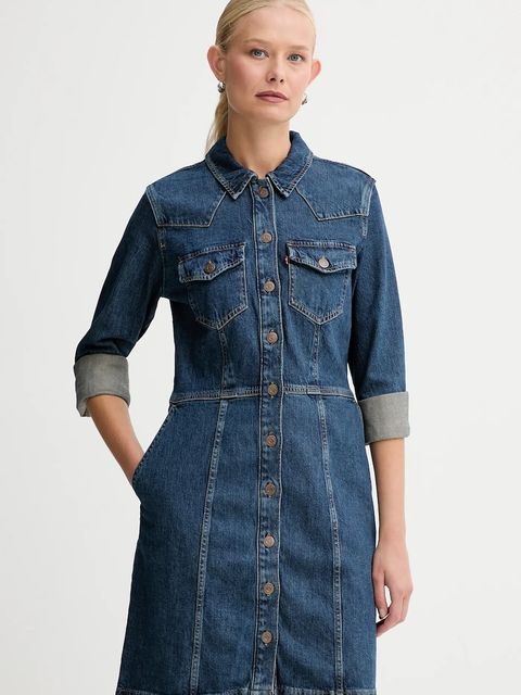 Levi's sukienka kolor niebieski mini rozkloszowana A7592 - zdjęcie produktu nr 1