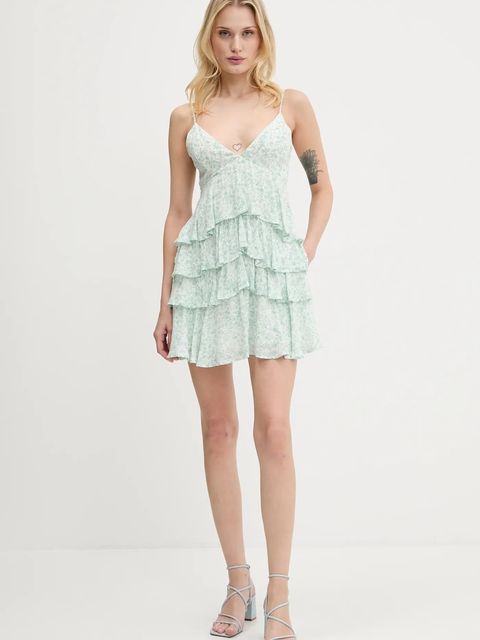 Hollister Co. sukienka kolor zielony mini rozkloszowana KI359-5152 - zdjęcie produktu nr 2
