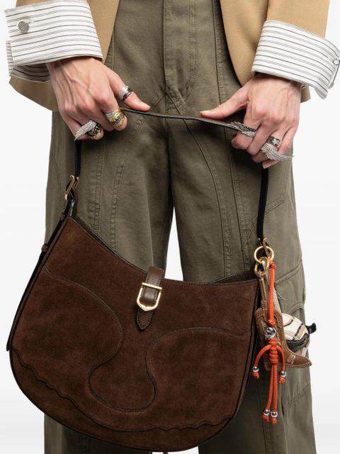 Zadig&Voltaire suede curved shoulder bag - Brown - zdjęcie produktu nr 2