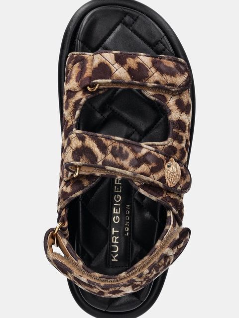 Kurt Geiger London sandały skórzane Orson damskie kolor beżowy na platformie 3469639289