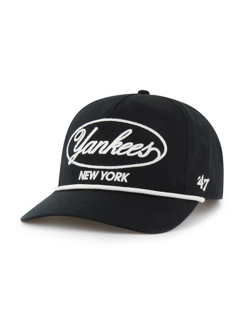 47 brand czapka z daszkiem bawełniana MLB New York Yankees kolor czarny B-FDLRF17CNP-BK - zdjęcie produktu nr 1