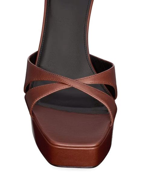 Saint Laurent 85mm Debbie platform sandals - Brown