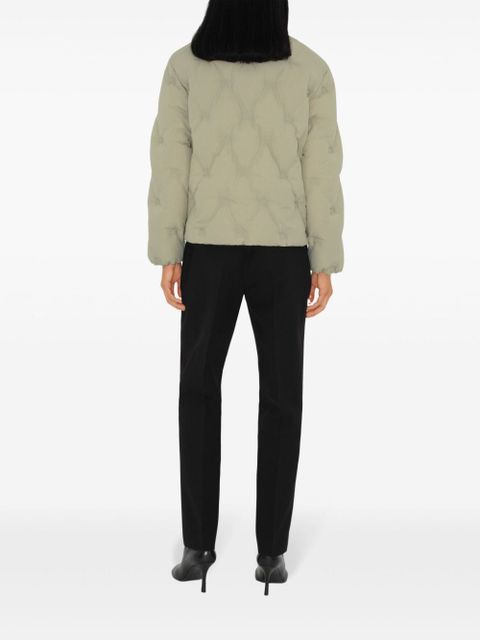 Burberry high-neck quilted jacket - Green