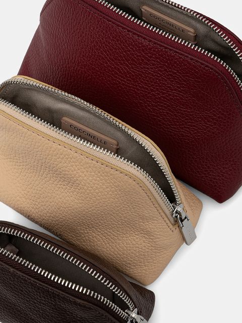 Coccinelle kosmetyczka skórzana 3-pack kolor multicolor E5.TMF.25.04.01