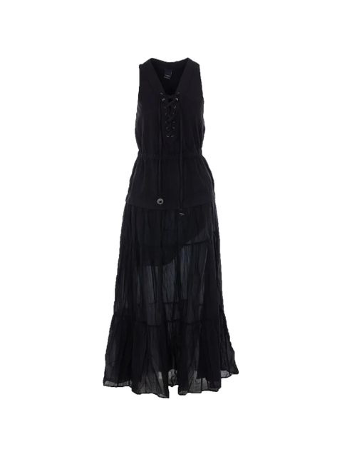 PINKO Casarsa lace-up tiered dress - Black - zdjęcie produktu nr 1