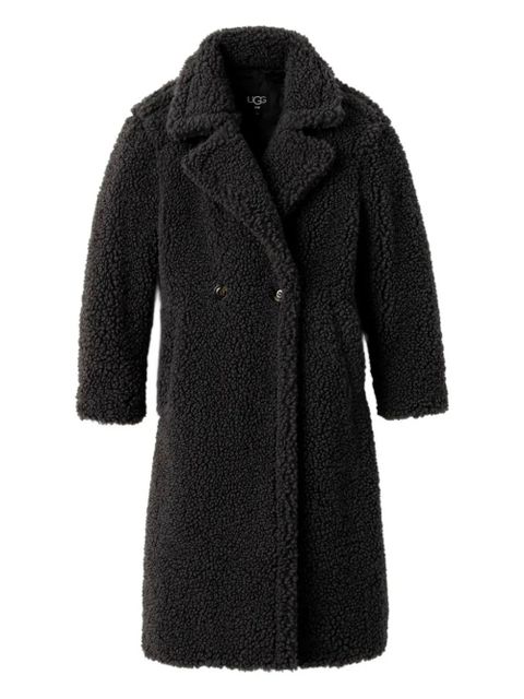 UGG teddy-texture double-breasted coat - Black - zdjęcie produktu nr 1