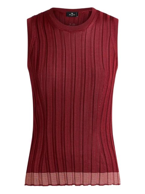 ETRO ribbed sleeveless top - Red - zdjęcie produktu nr 1