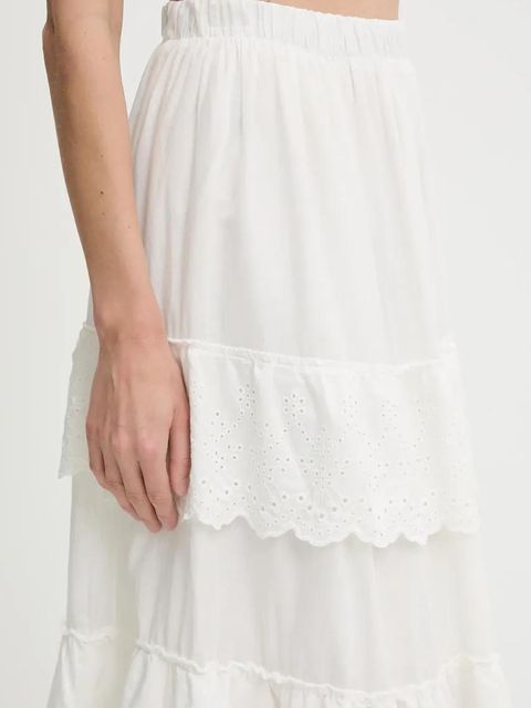 Answear.LAB spódnica kolor biały maxi rozkloszowana