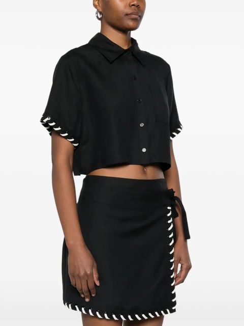 Simkhai short-sleeve chest-pocket shirt - Black