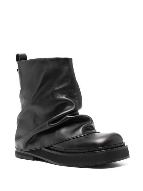 The Attico Robin leather ankle boots - Black - zdjęcie produktu nr 2
