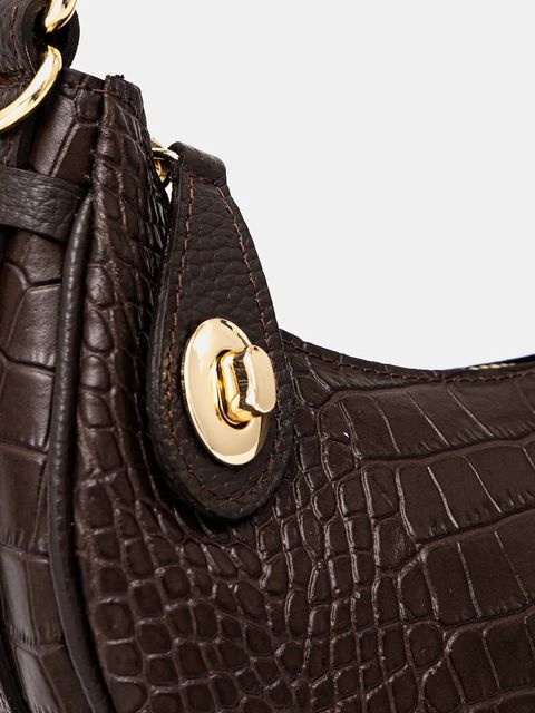 Answear.LAB torebka skórzana kolor brązowy