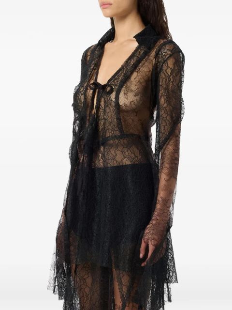 Blumarine lace-patch shirt - Black
