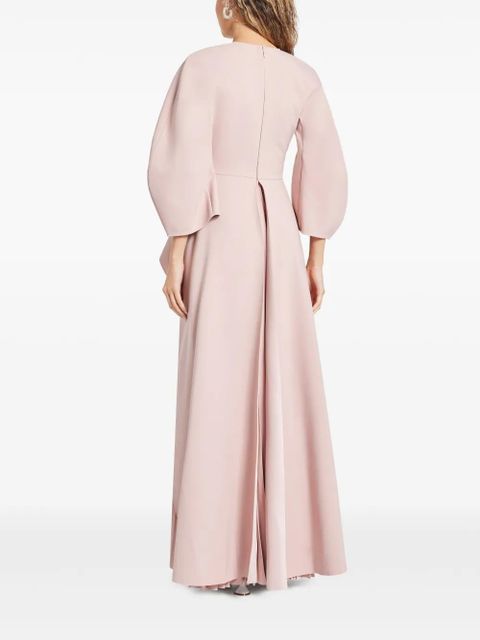 Solace London Maia draped pleated gown - Pink