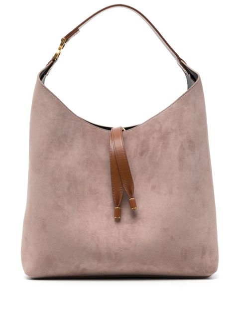 Chloé Marcie suede shoulder bag - Pink