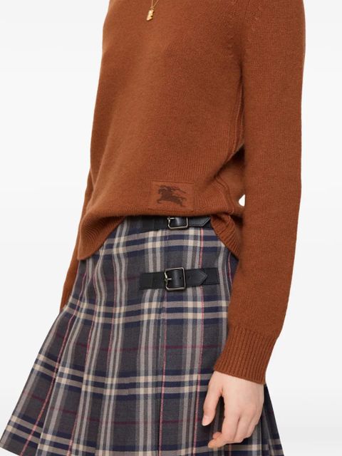 Burberry Equestrian Knight-embroidered jumper - Brown