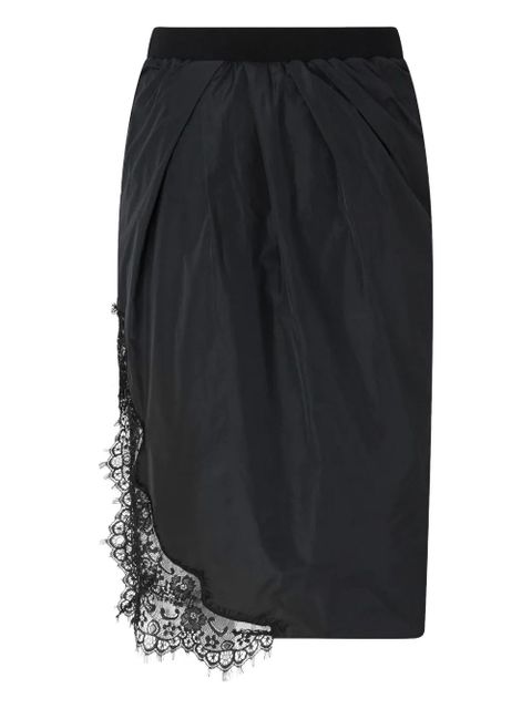 PINKO lace-trim gathered skirt - Black - zdjęcie produktu nr 2
