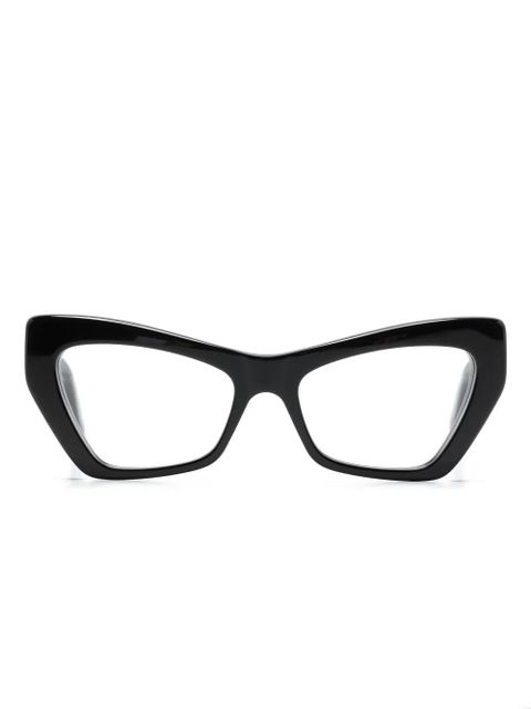 Balenciaga Eyewear logo-lettering cat-eye glasses - Black - zdjęcie produktu nr 1