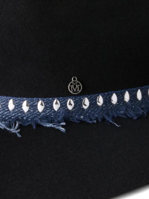 Maison Michel logo-plaque hat - Black - zdjęcie produktu nr 2