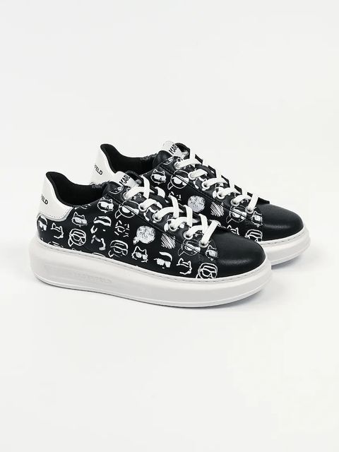 Karl Lagerfeld sneakersy skórzane KAPRI damskie kolor czarny KL62512T - zdjęcie produktu nr 2