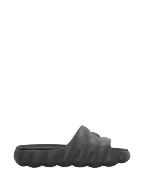 Moncler Lilo logo-patch quilted slides - Black
