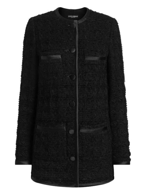 Dolce & Gabbana textured button-up jacket - Black - zdjęcie produktu nr 1