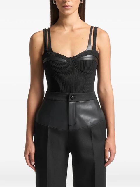 Manière De Voir Côtelé à Double bodysuit - Black - zdjęcie produktu nr 2