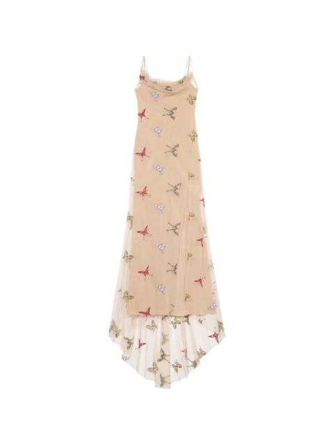 Blumarine embroidered tulle maxi dress - Neutrals - zdjęcie produktu nr 1