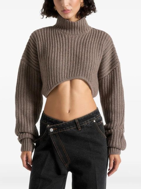 Manière De Voir Olia curved-hem sweater - Brown - zdjęcie produktu nr 1