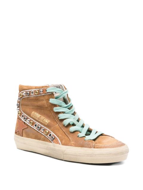 Golden Goose Slide studded star sneakers - Brown - zdjęcie produktu nr 2
