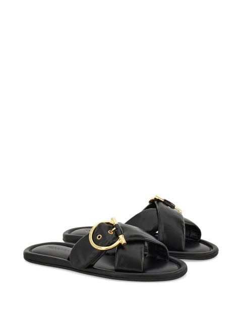 Ferragamo Gancini ornament slides - Black - zdjęcie produktu nr 2