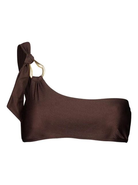 ZIMMERMANN Ascension one-shoulder bikini top - Brown - zdjęcie produktu nr 1