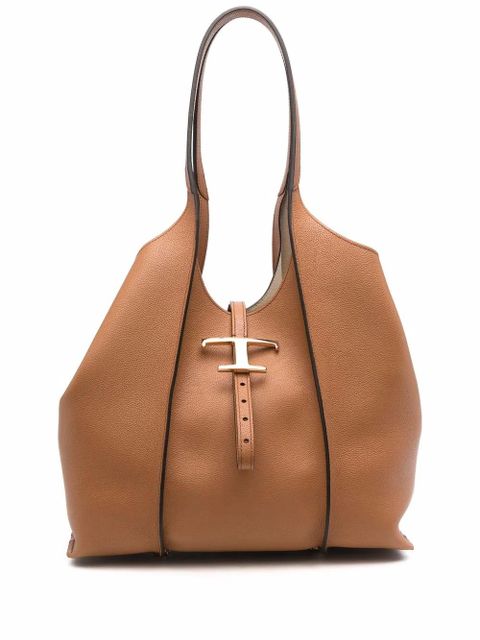 Tod's T-logo tote bag - Brown - zdjęcie produktu nr 1