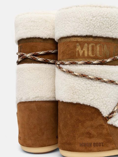Moon Boot śniegowce zamszowe MB ICON SHEARLING