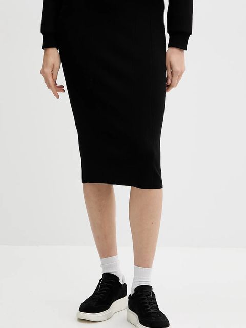 Armani Exchange spódnica kolor czarny midi ołówkowa XW001302 AF10352 - zdjęcie produktu nr 1