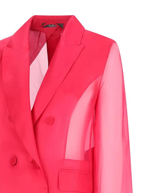 Max Mara double-breasted sheer jacket - Pink