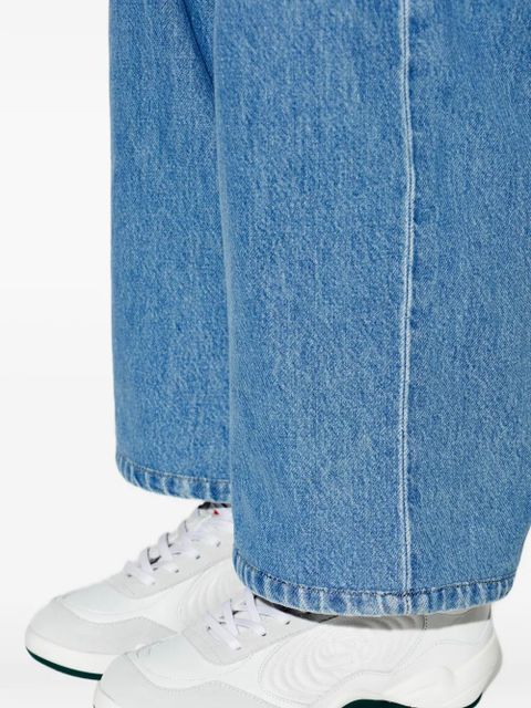 Casablanca embossed leather sneakers - White