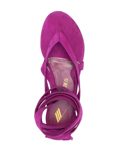 The Attico ankle-strap flat sandals - Purple