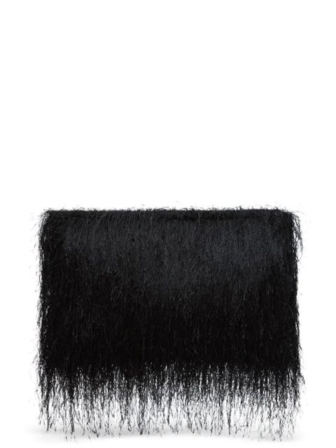 LouLou de Saison Evano fringed rectangular clutch bag - Black - zdjęcie produktu nr 1