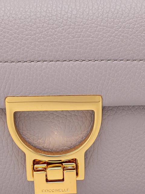 Coccinelle torebka skórzana Arlettis kolor szary E1 ND8 55 B7 01