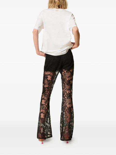 TWINSET lace trousers - Black