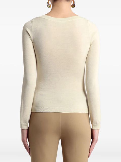ETRO floral-jacquard sweater - Neutrals