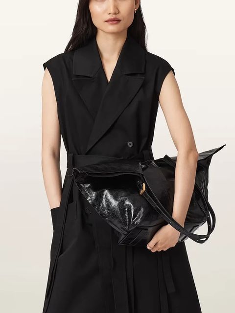 AllSaints torebka skórzana ARA kolor czarny W284XD