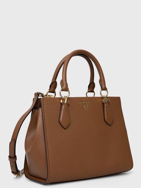 MICHAEL Michael Kors torebka skórzana 30S2G6AS2L kolor brązowy