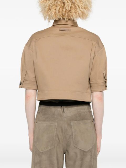 Max Mara buttoned cropped jacket - Brown