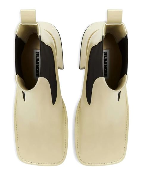 Jil Sander square-toe block-heel boots - Neutrals